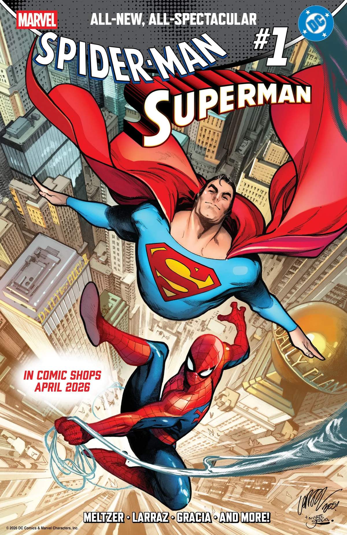 MARVEL/DC: SPIDER-MAN/SUPERMAN #1 Cover by PEPE LARRAZ
