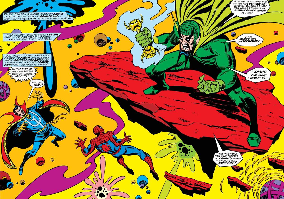 Spidey versus Xandu.