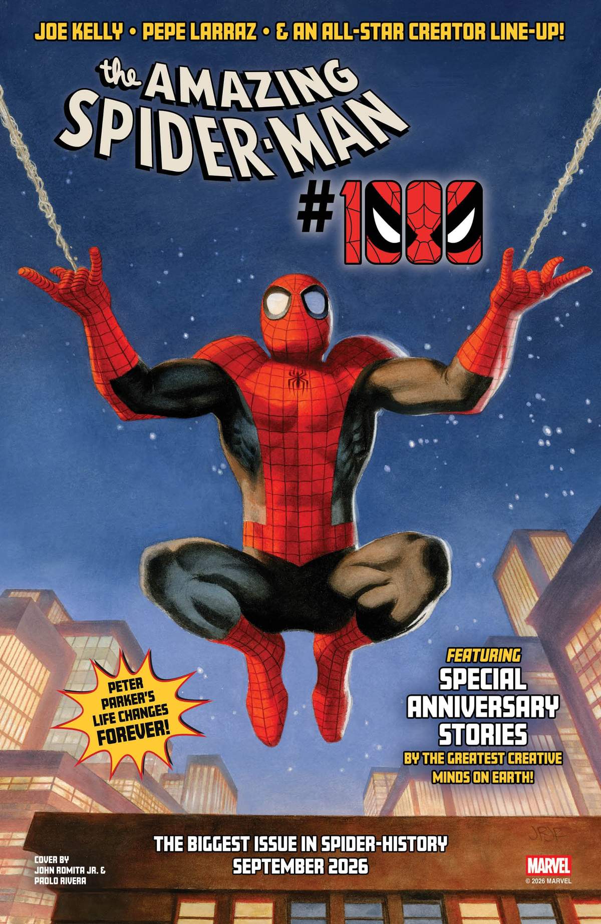AMAZING SPIDER-MAN #1000 Cover by John Romita Jr. & Paolo Rivera