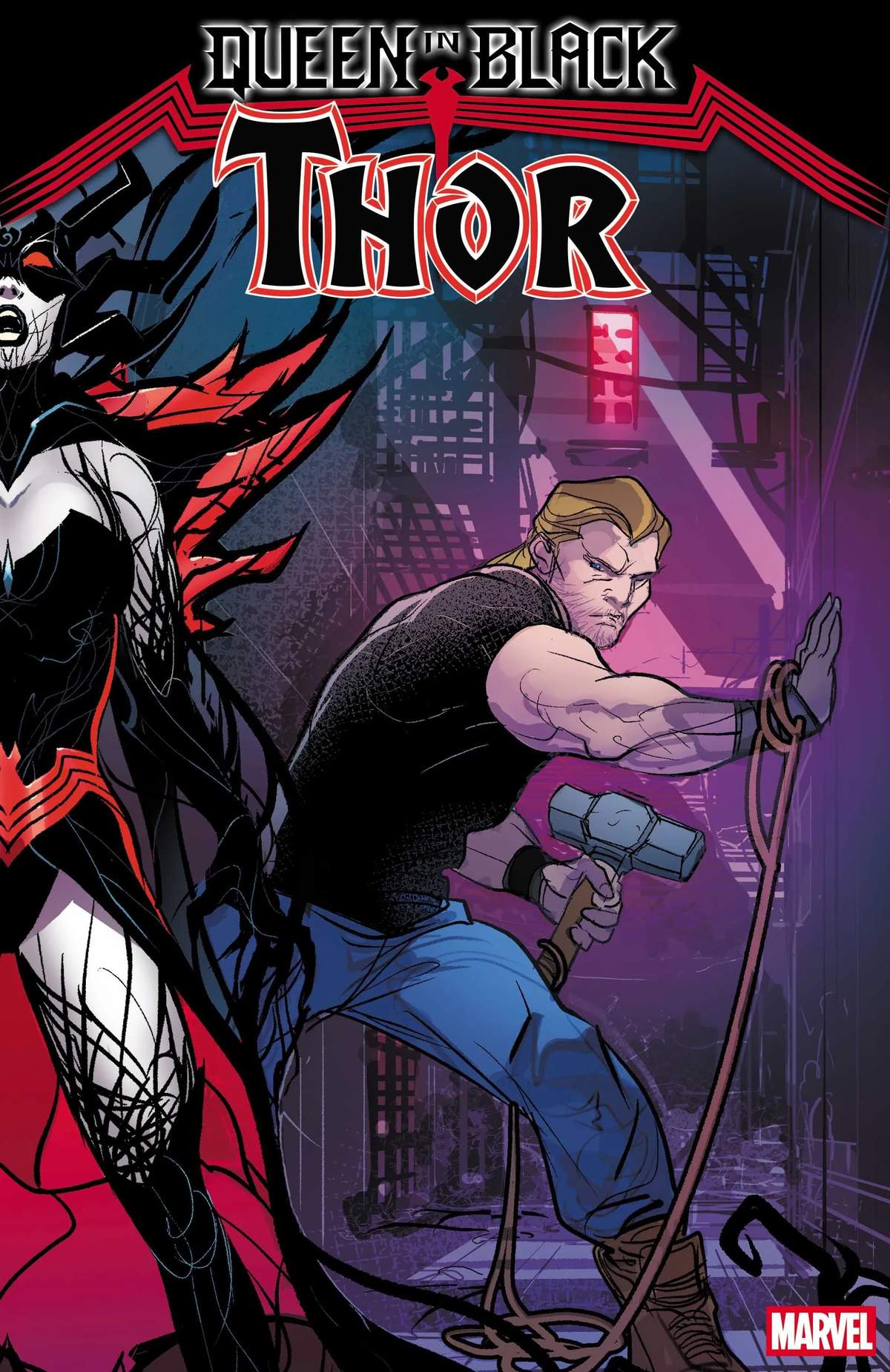 QUEEN IN BLACK: THOR #1 Cover by PASQUAL FERRY