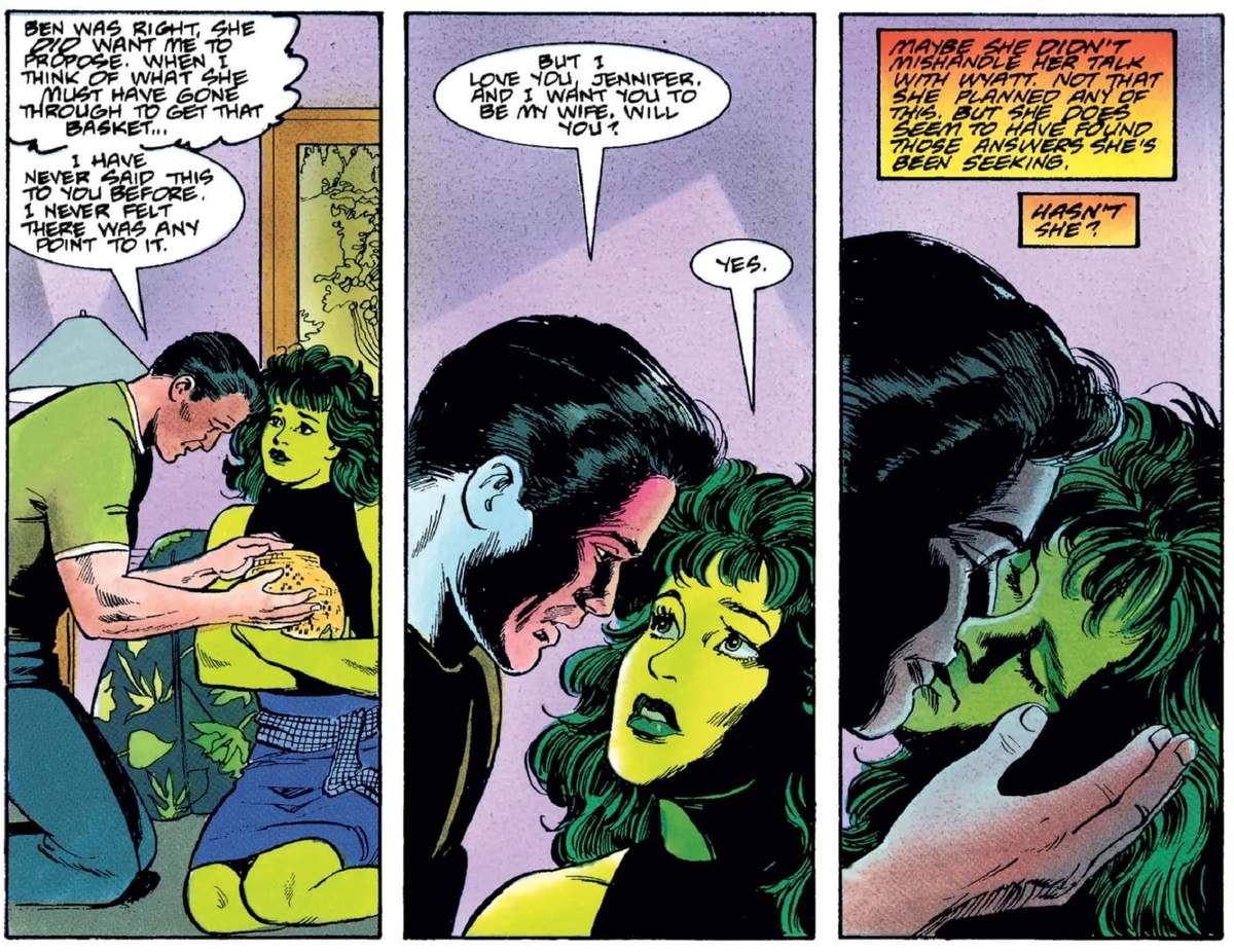 Wyatt proposes to She-Hulk and seals it with a kiss!