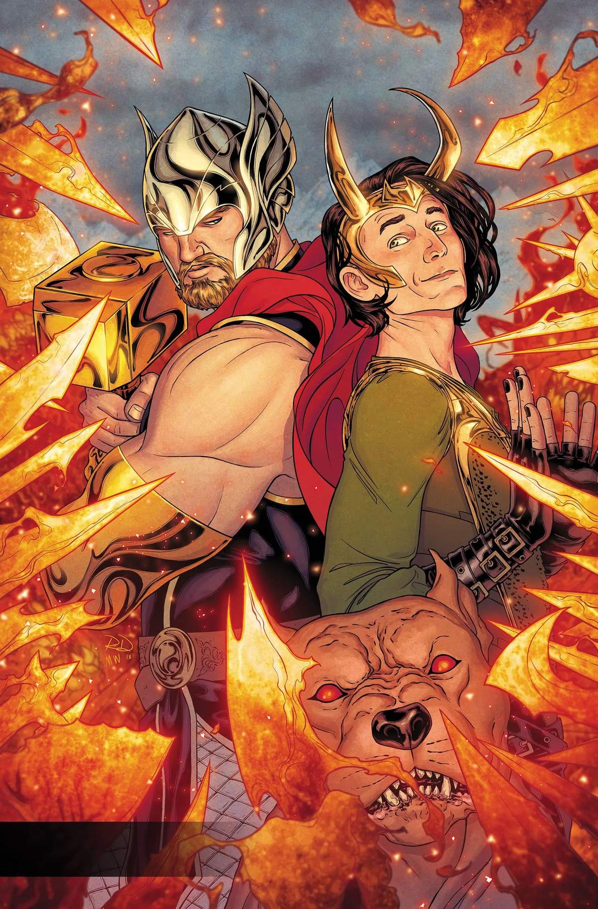 Young Guns variant cover to THOR (2018) #2 by Russell Dauterman.