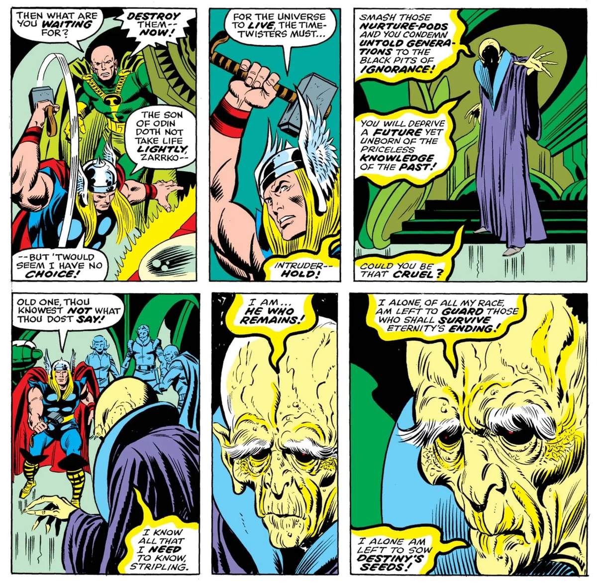 He Who Remains introduces himself to Thor.