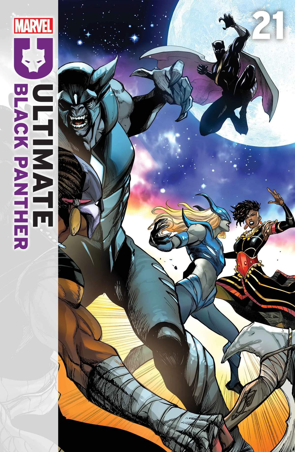 ULTIMATE BLACK PANTHER #21 Cover by STEFANO CASELLI