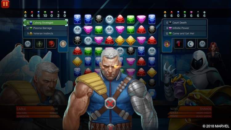 Marvel Puzzle Quest - Cyborg Strategist power