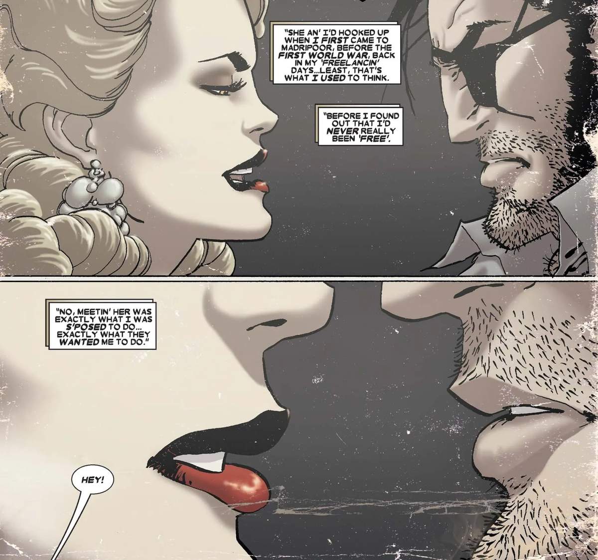 A mentioned first meeting in WOLVERINE: ORIGINS ANNUAL (2007) #1.