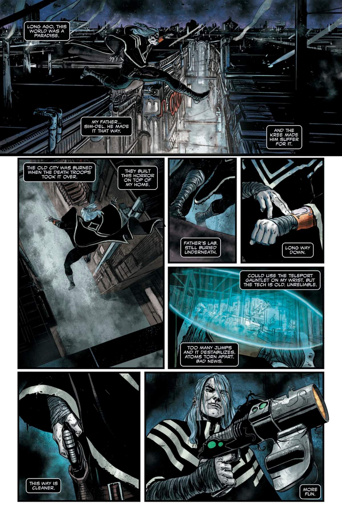 WEB OF VENOM: WRAITH #1 interiors by Guiu Vilanova, Dean White, and VC's Clayton Cowles