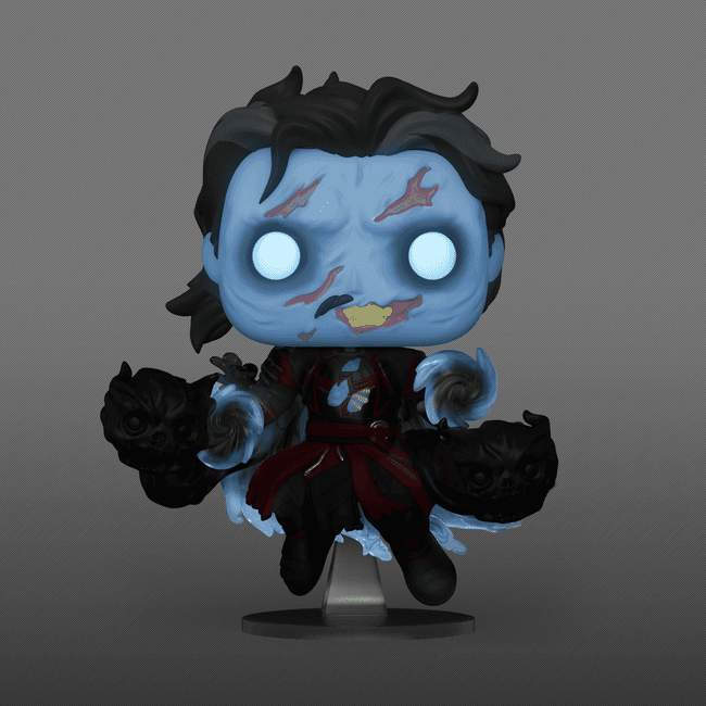 Dead Strange Funko / shop it <a href=https://www.hottopic.com/product/funko-marvel-doctor-strange-in-the-multiverse-of-madness-pop-dead-strange-glow-in-the-dark-vinyl-bobble-head-hot-topic-exclusive/17147921.html>here</a>
