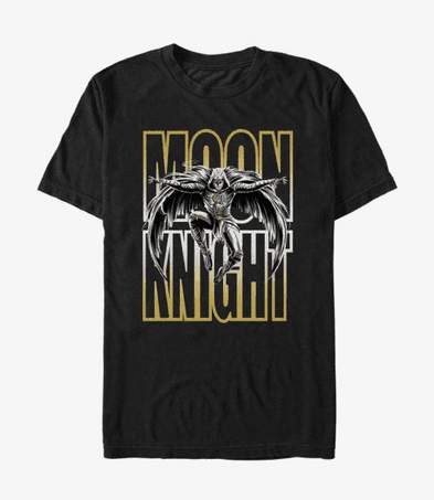 Moon Knight Action Jump t-shirt / shop it <a href=https://www.amazon.com/Marvel-Knight-Action-Poster-T-Shirt/dp/B09TS3TXXQ>here</a>