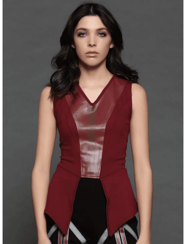 <a href=https://www.hottopic.com/product/her-universe-marvel-wandavision-wanda-girls-peplum-top/14412437.html>Her Universe Wanda Peplum Top</a> / Hot Topic