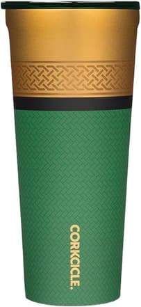 Corkcicle Marvel 24 Ounce Triple Insulated Stainless Steel Travel Cup Tumbler with Lid and Silicone Bottom for Hot and Cold Drinks, Loki