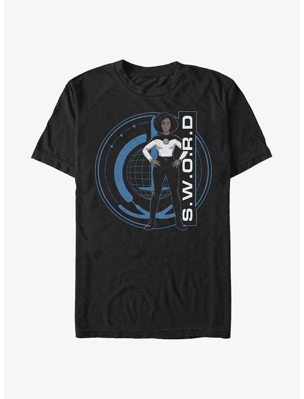 <a href=https://www.hottopic.com/product/marvel-wandavision-s.w.o.r.d-monica-rambeau-logo-t-shirt/15240744.html>S.W.O.R.D. Monica Rambeau Logo T-Shirt</a> / Hot Topic