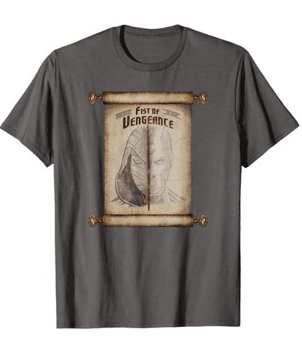 Moon Knight Fist Of Vengeance t-shirt / shop it <a href=https://www.amazon.com/Marvel-Knight-Vengeance-Scroll-T-Shirt/dp/B09TQ2B6VD>here</a>