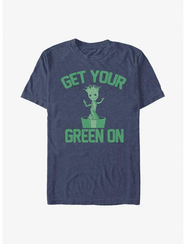 Marvel Guardians of the Galaxy Earth Day Green Groot T-Shirt