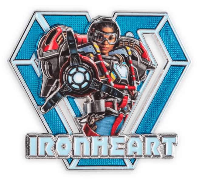Ironheart Pin / shop it <a href=https://www.shopdisney.com/ironheart-pin-%C2%A0black-panther-wakanda-forever-limited-release-465054143392.html?>here</a>