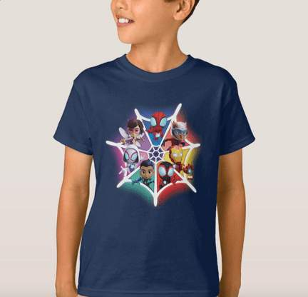 Spidey and his Amazing Friends Glowing Web Graphic T-Shirt