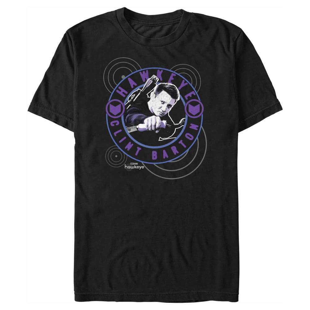 Shop it <a href=https://www.hottopic.com/product/marvel-hawkeye-hawkeye-kate-stamp-t-shirt/16979188.html>here</a>