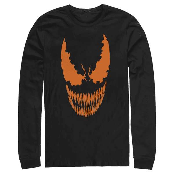 Men's Marvel Halloween Venom Scary Face Costume Long Sleeve Shirt