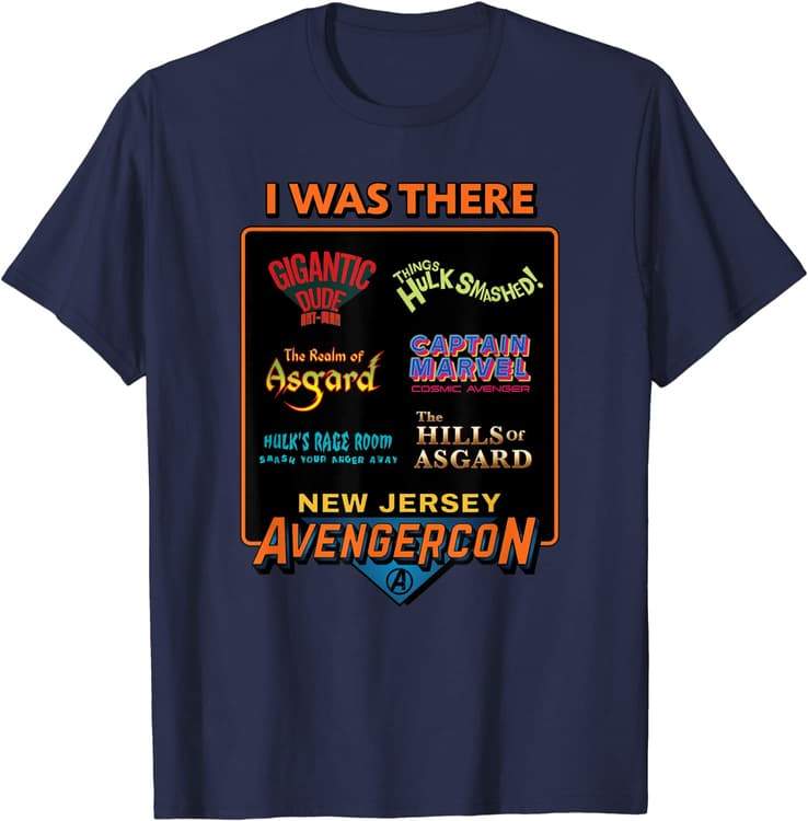 I WAS THERE t-shirt / shop it <a href=https://www.amazon.com/Marvel-Avengercon-Group-Poster-T-Shirt/dp/B09YT6R7MS>here</a>