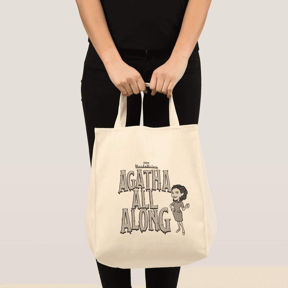 <a href=https://www.zazzle.com/agatha_all_along_tote_bag-149222565039262010>’Agatha All Along’ Grocery Tote Bag</a> / Zazzle