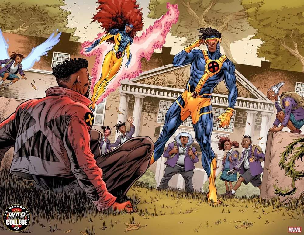Preview page to BISHOP: WAR COLLEGE #2 by Sean Damien Hill, Victor Nava, and Espen Grundetjern.