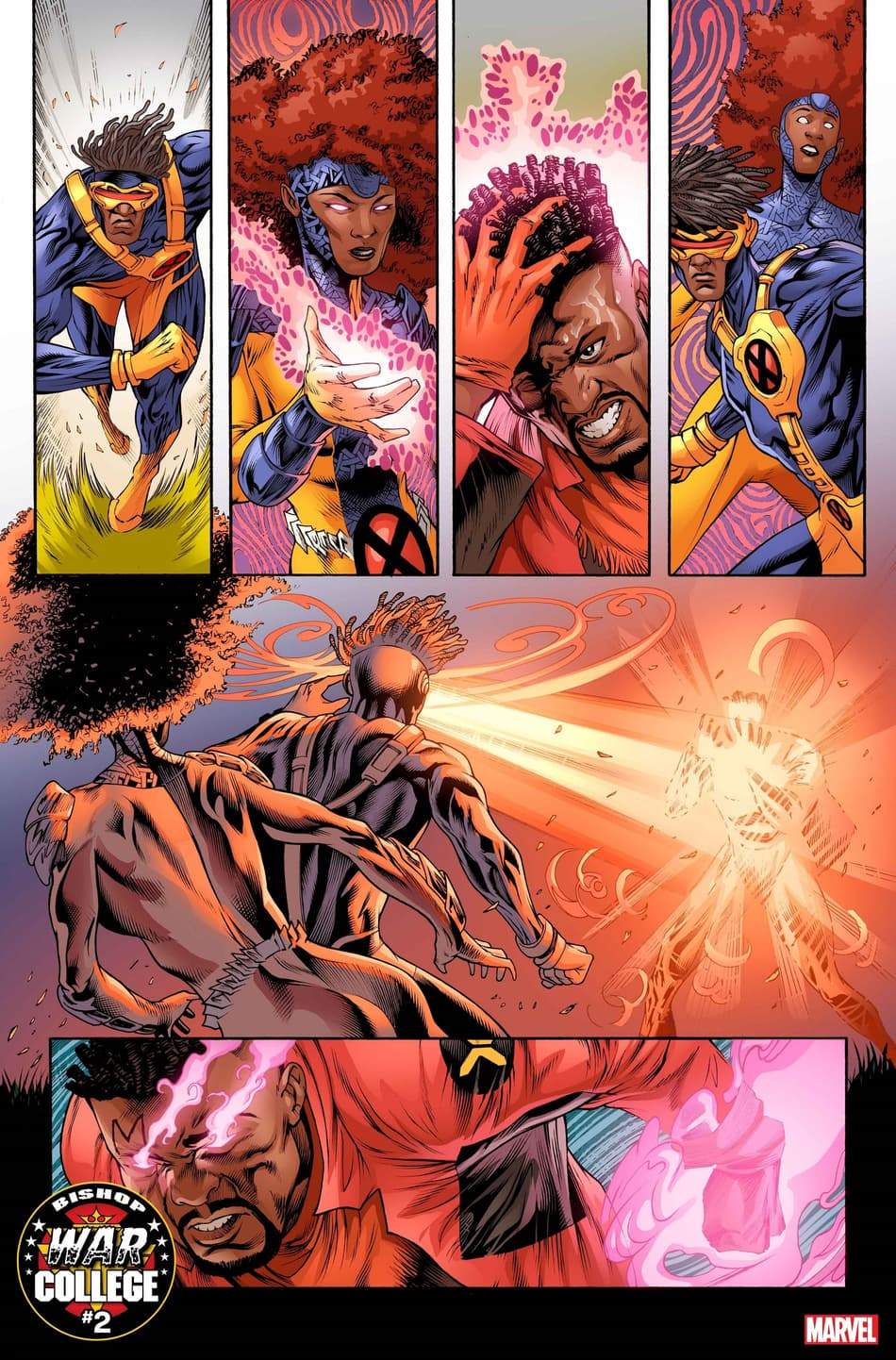 Preview page to BISHOP: WAR COLLEGE #2 by Sean Damien Hill, Victor Nava, and Espen Grundetjern.