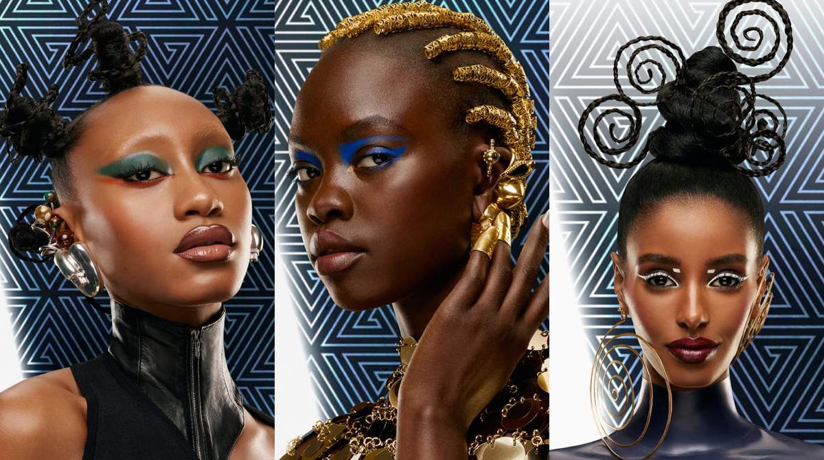 Black Panther Mac Cosmetics / shop it <a href=https://www.maccosmetics.com/marvel-wakanda-forever>here</a>