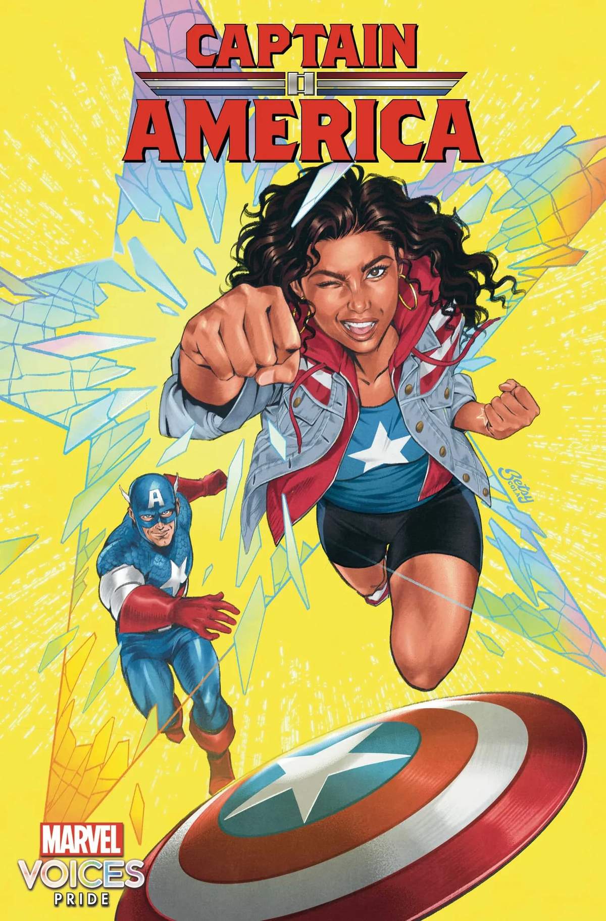 CAPTAIN AMERICA #10 PRIDE ALLIES VARIANT COVER BY BETSY COLA 