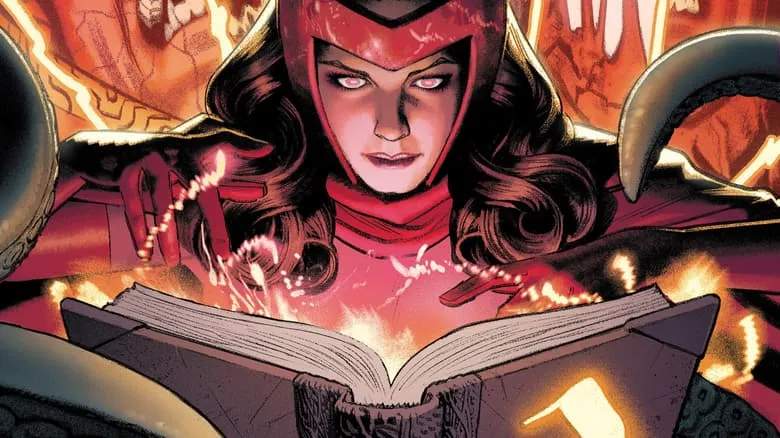 Scarlet Witch with the Darkhold.