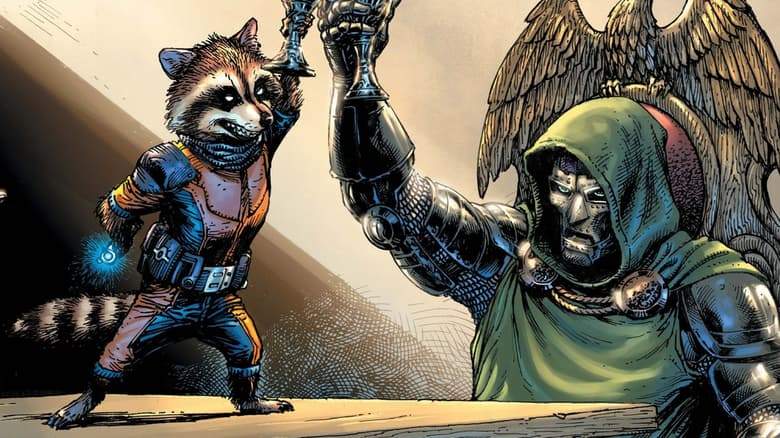 DOCTOR DOOM & ROCKET RACCOON (2025) #1 cover by Gary Frank