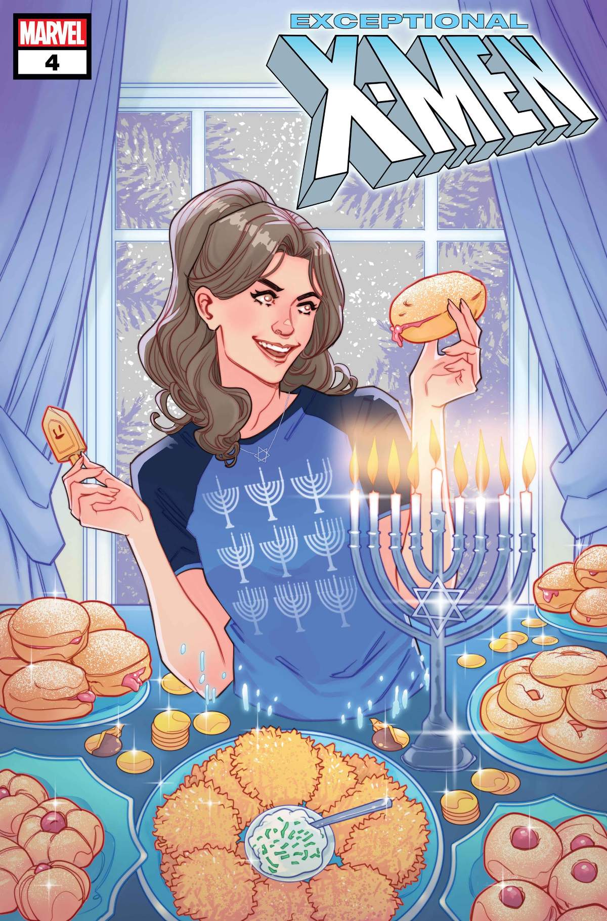 Exceptional X-Men #4 Winter Holiday Variant Cover by Marguerite Sauvage