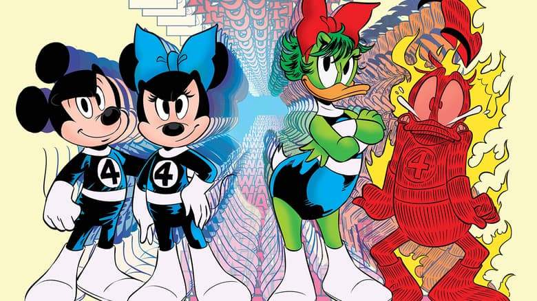 Mickey & Friends Recreate the Fantastic Four's Most Iconic Adventures in New Disney Variant Covers