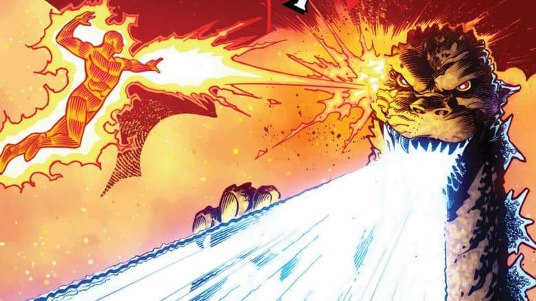 GODZILLA VS. FANTASTIC FOUR (2025) #1 cover by Adam Kubert