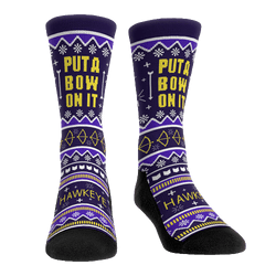 Shop it <a href=https://rockemsocks.com/products/hawkeye-put-a-bow-on-it>here</a>