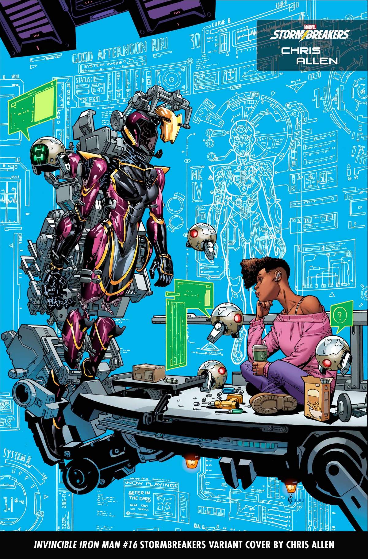 INVINCIBLE IRON MAN #16 Stormbreakers Variant Cover by Chris Allen