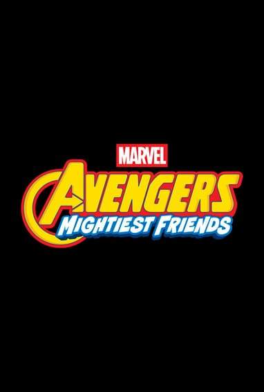 Marvel's Avengers: Mightiest Friends TV Show Disney Jr. Disney+ TV Show Season 1 Logo on Black