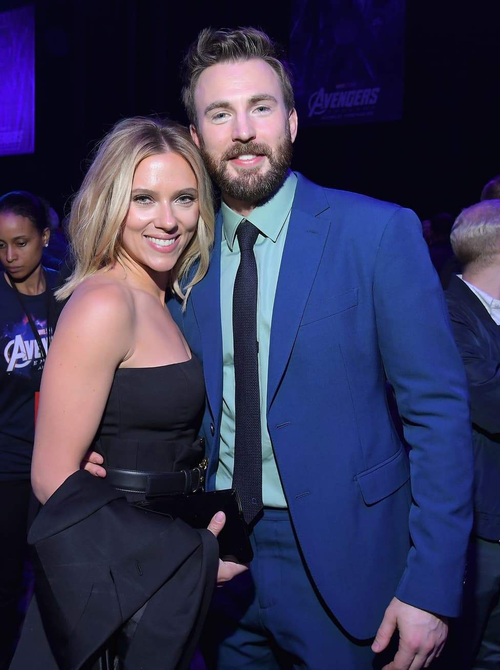 Scarlett Johansson and Chris Evans at the Avengers: Endgame World Premiere