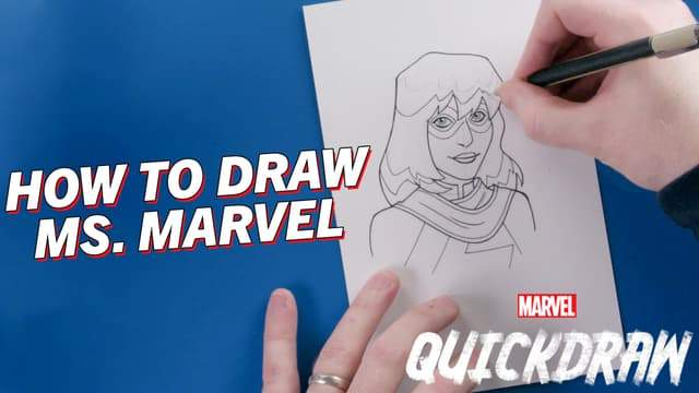 Learn How to Draw Ms. Marvel | Marvel Quickdraw