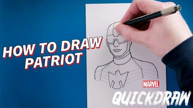 Learn How to Draw Patriot! | Marvel Quickdraw