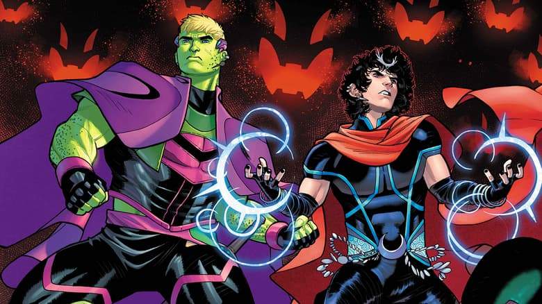 Wiccan, Hulkling, and Scarlet Witch Protect Their Family From Ultron's Rage in 'Wiccan & Hulkling: Raid of Ultron'