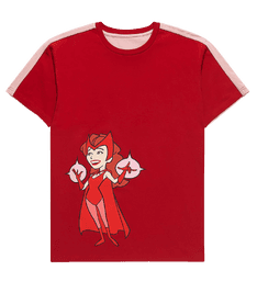 Scarlet Witch Cartoon Contrast T-Shirt / shop it <a href=https://www.boxlunch.com/product/marvel-wandavision-scarlet-witch-cartoon-contrast-t-shirt---boxlunch-exclusive/16257974.html>here</a>