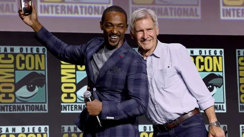 'Captain America: Brave New World' stars Anthony Mackie and Harrison Ford at SDCC