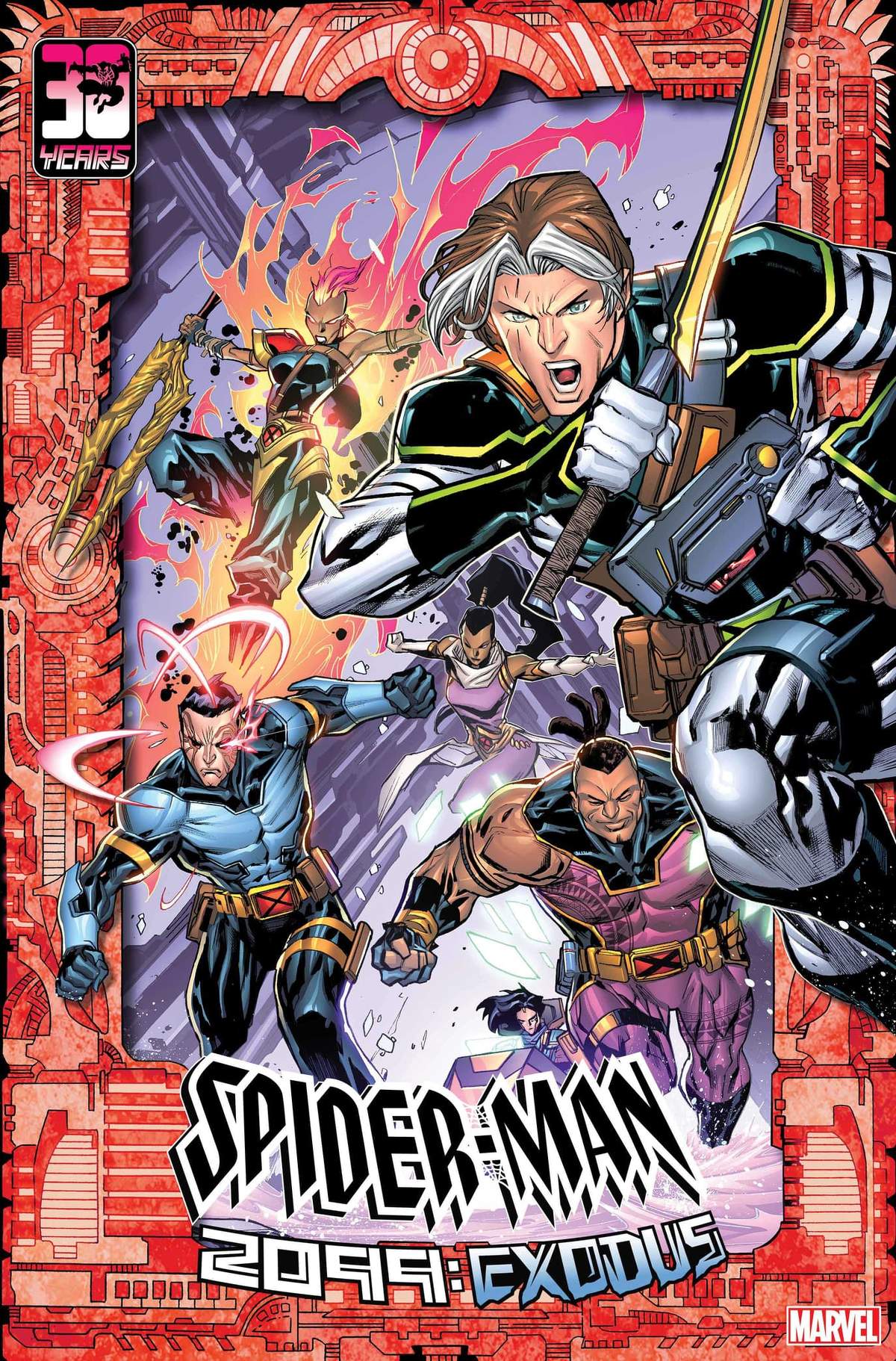 SPIDER-MAN 2099: EXODUS #5 2099 Frame Variant Cover by KEN LASHLEY & JUAN FERNANDEZ