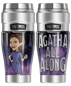 <a href=https://www.amazon.com/dp/B08XMXF6Y3>’Agatha All Along’ Stainless Steel Travel Tumbler, Vacuum insulated & Double Wall, 16oz </a> / Amazon
