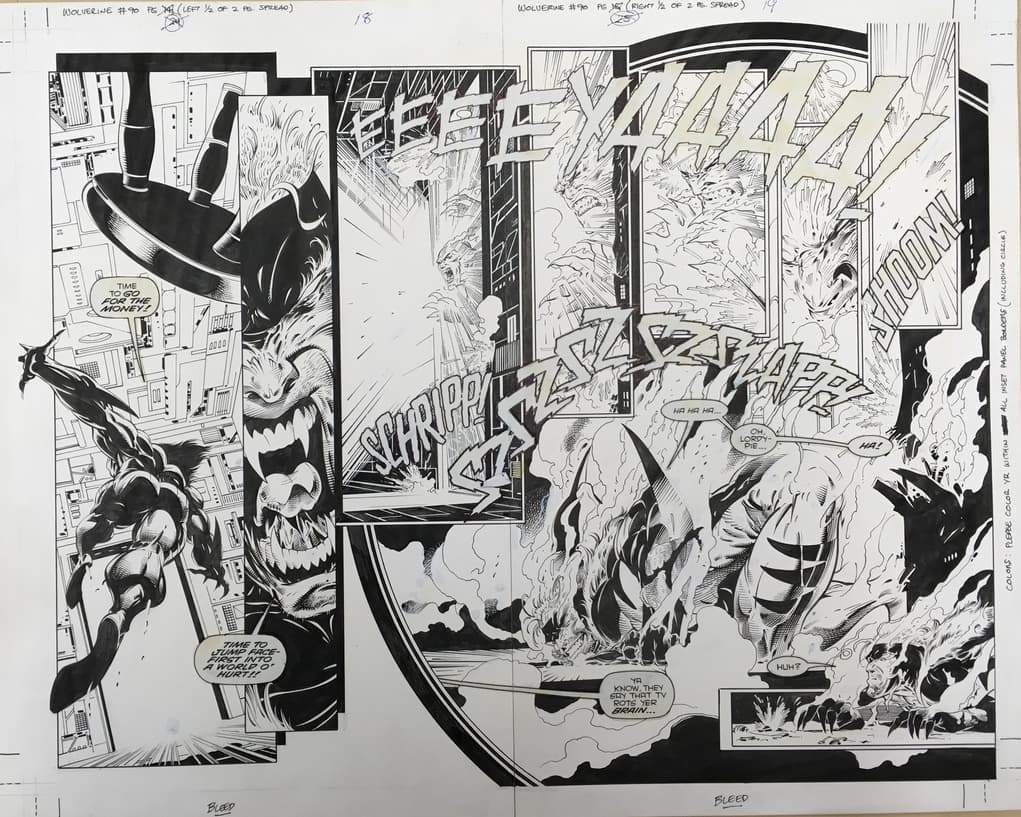 WOLVERINE #90 inks
