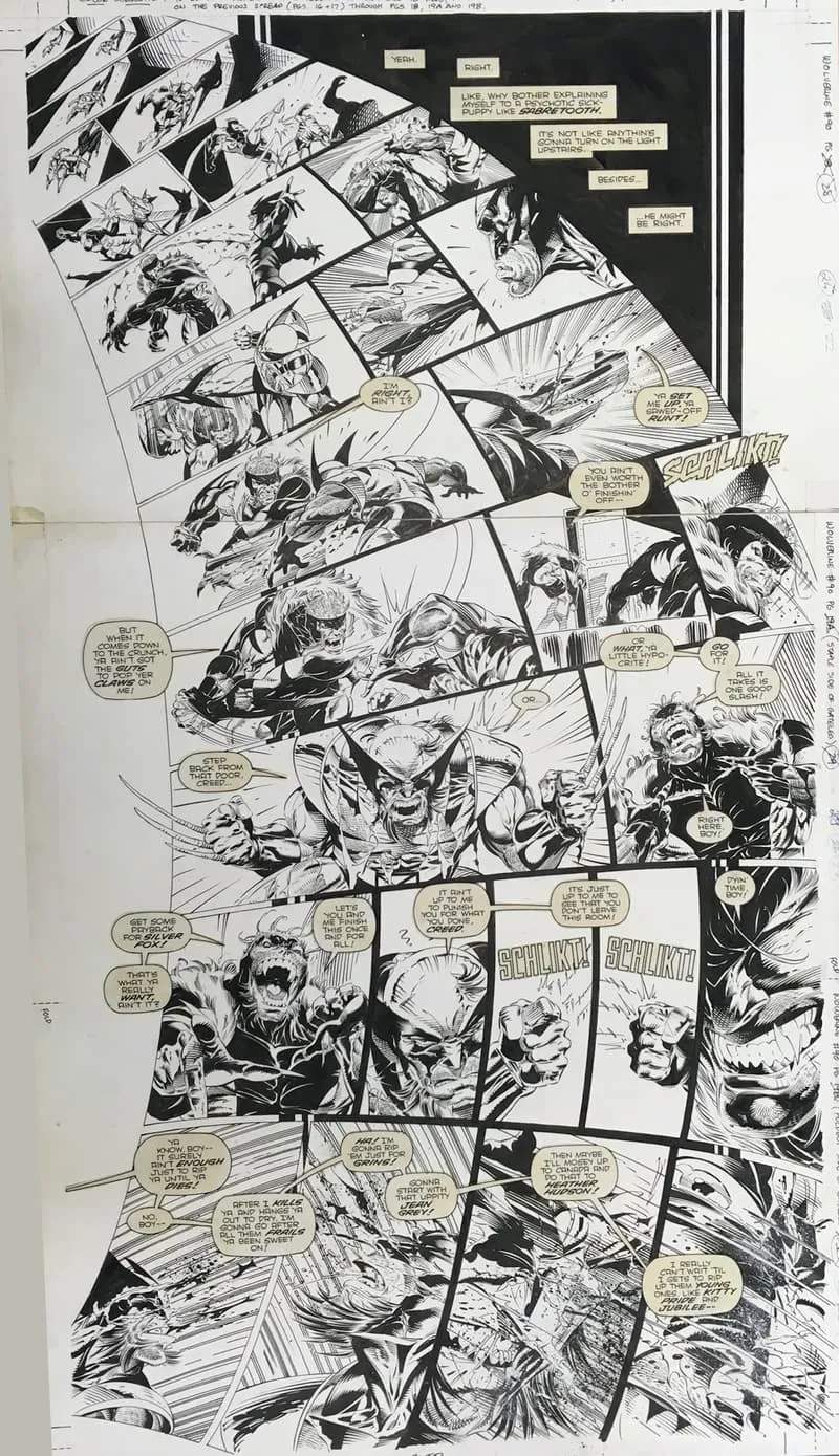 WOLVERINE #90 inks