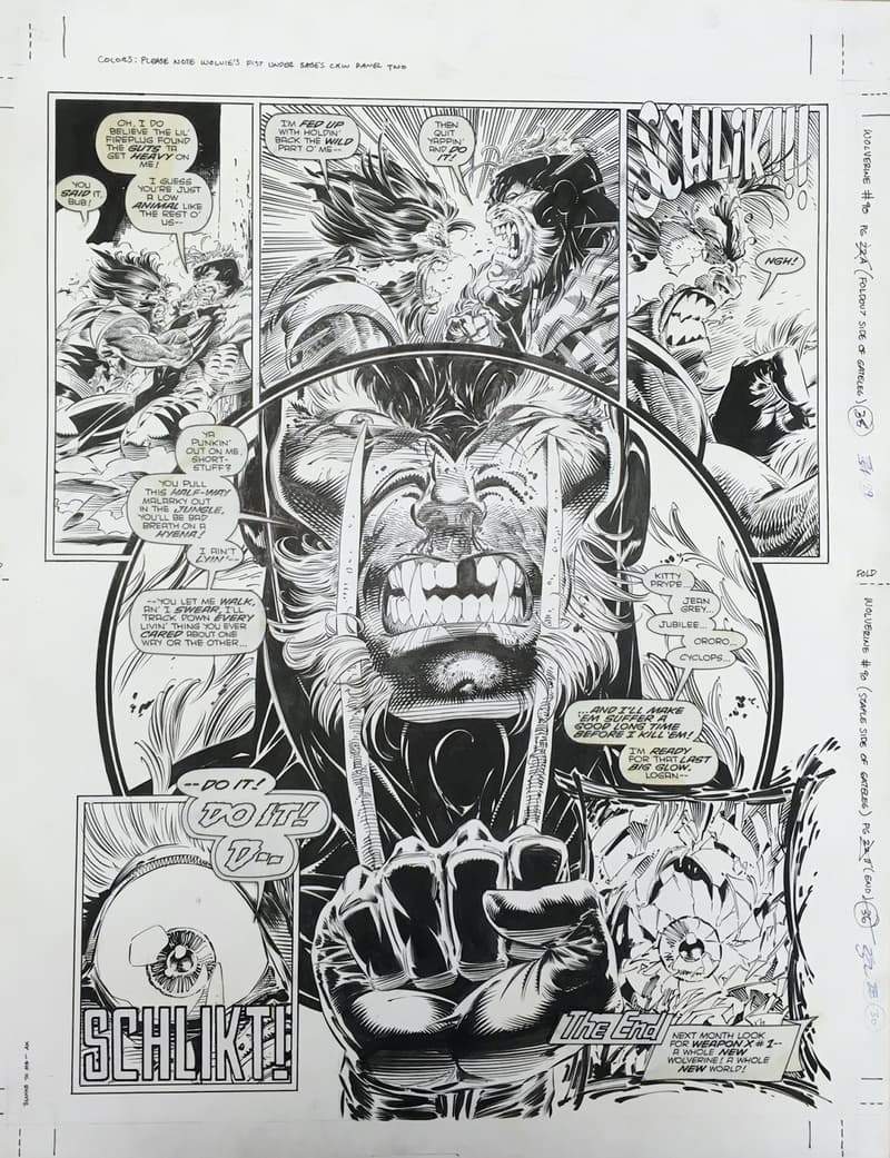 WOLVERINE #90 inks