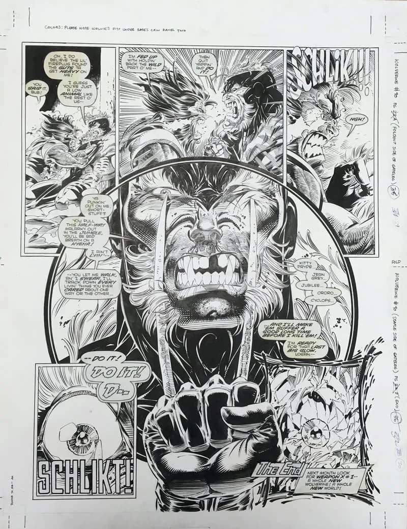 WOLVERINE #90 inks