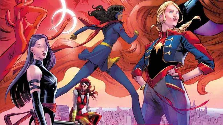 WOMEN OF MARVEL #1 cover by Carmen Carnero