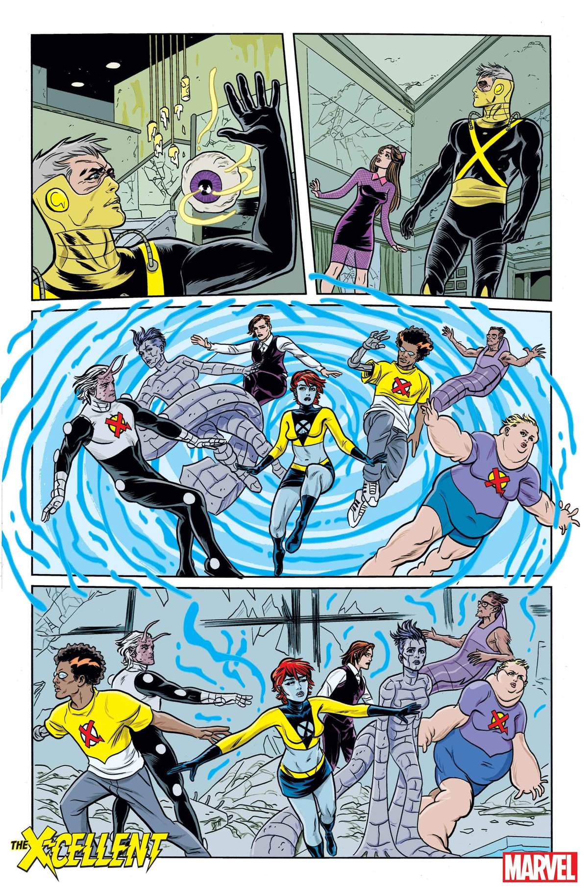 THE X-CELLENT (2023) #1 artwork by Michael Allred and Laura Allred